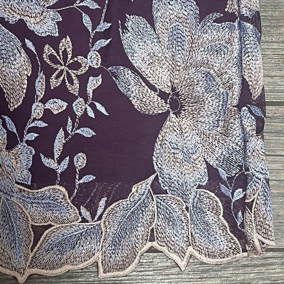 NWT $250 Free People Rosalie Embroidered MIni Dress Size 0 One Sleeve Wine - Picture 12 of 12